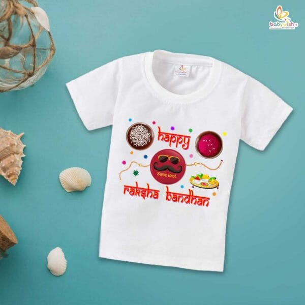Babywish Rakshabandhan T-Shirt Brother Sister Matching dress Rakshabandhan gift for Rakhi Tee - Image 2