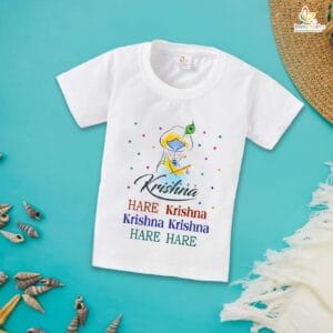 Babywish Dahi Handi T-Shirt for Boys and Girls Krishna Janmashtami T-Shirts HAPPY KRISHNA JANMASHTAMI