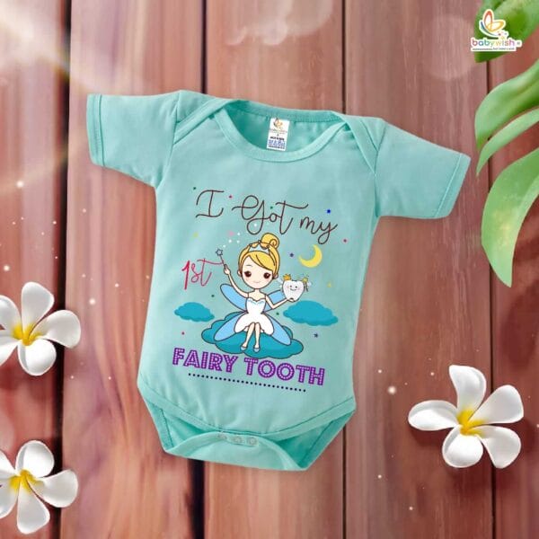 I Got My 1st Tooth Fairy Baby Romper – My First Tooth Bodysuit for Newborn & Infant | Cute First Tooth Milestone Outfit – Babywish - Image 4
