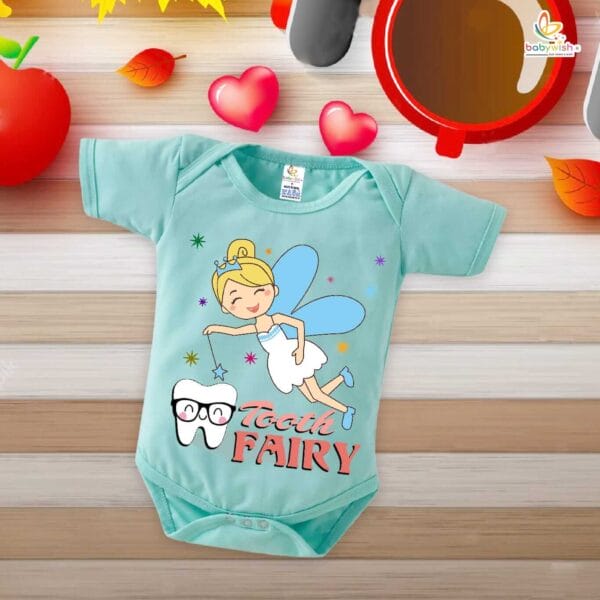 Tooth Fairy Baby Romper – My First Tooth Bodysuit for Newborn & Infant | Cute First Tooth Milestone Outfit – Babywish - Image 4