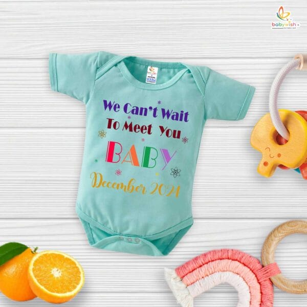 Pregnancy Announcement Baby Romper – We Can’t Wait to Meet You Baby Bodysuit – Cute Baby Reveal Outfit for Newborn Girl or Boy – Babywish - Image 4