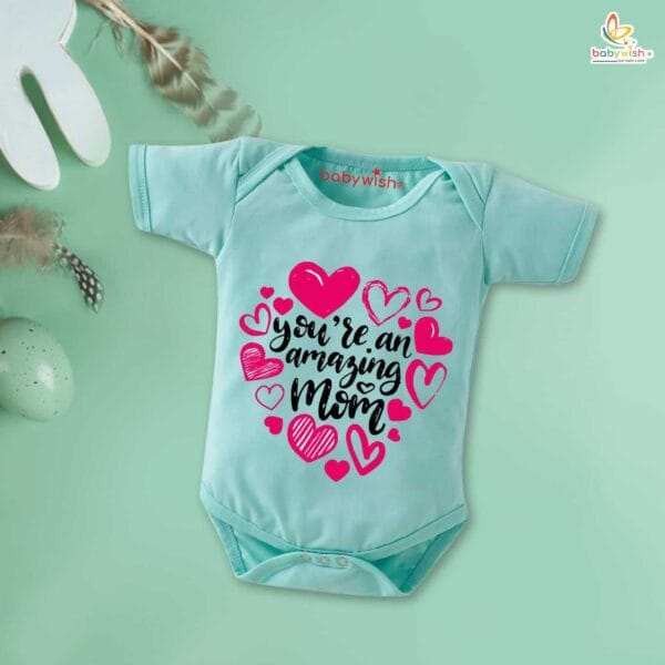 Mothers Day Special Baby Outfit Half Sleeve Unisex Romper Onesies for Newborn baby - Image 3