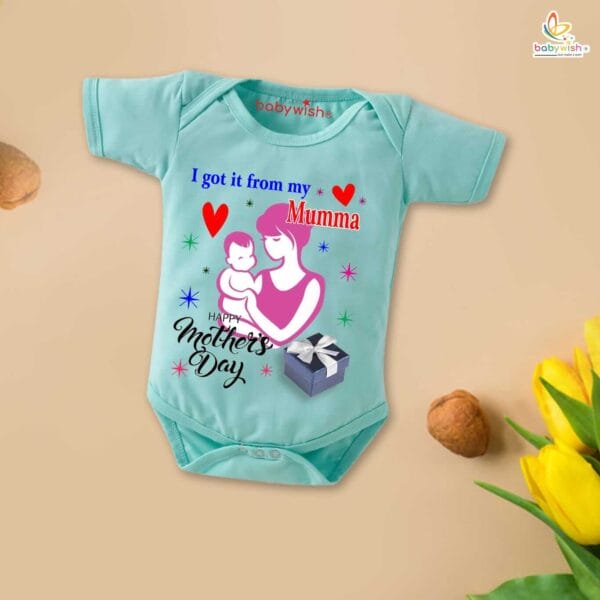 Mothers Day Special Baby Outfit Half Sleeve Unisex Romper Onesies for Newborn baby - Image 3
