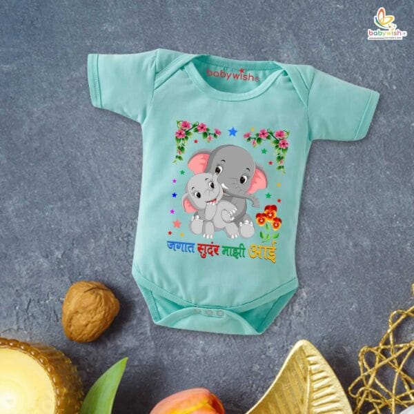 Mothers Day Special Baby Outfit Half Sleeve Unisex Romper Onesies for Newborn baby - Image 3