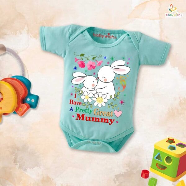 Mothers Day Special Baby Outfit Half Sleeve Unisex Romper Onesies for Newborn baby - Image 3