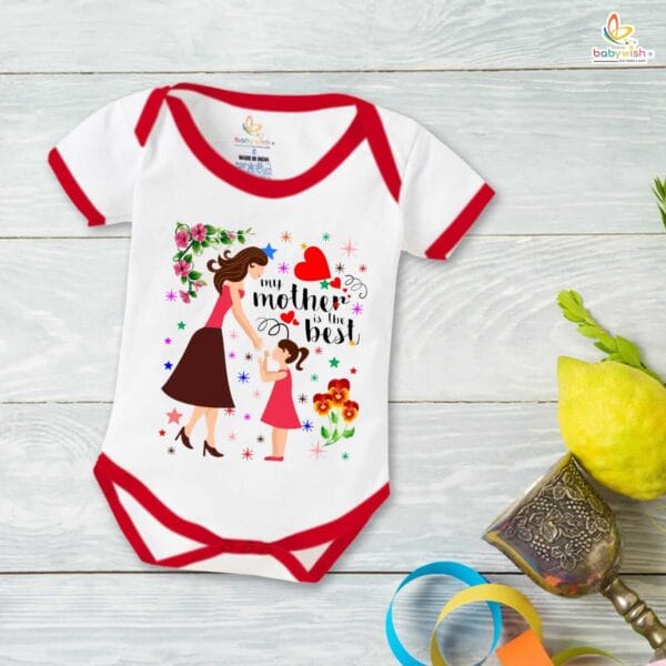 Mothers Day Special Baby Outfit Half Sleeve Unisex Romper Onesies for Newborn baby - Image 5