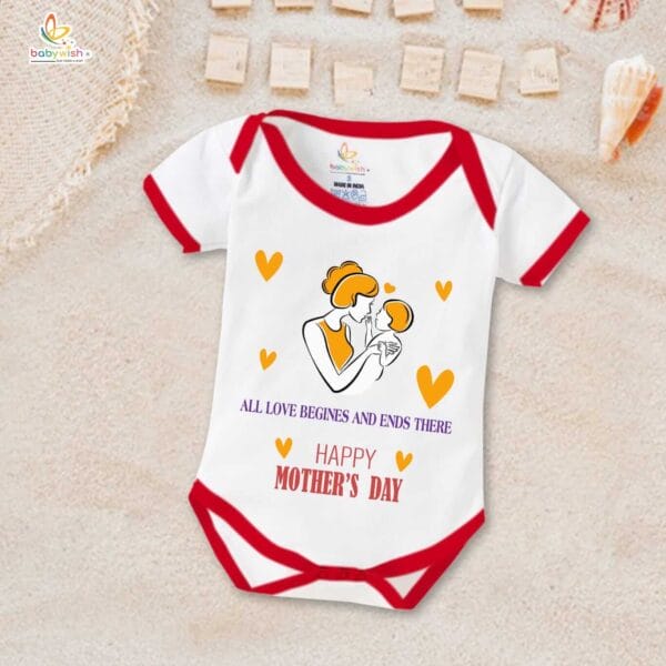 Mothers Day Special Baby Outfit Half Sleeve Unisex Romper Onesies for Newborn baby - Image 5