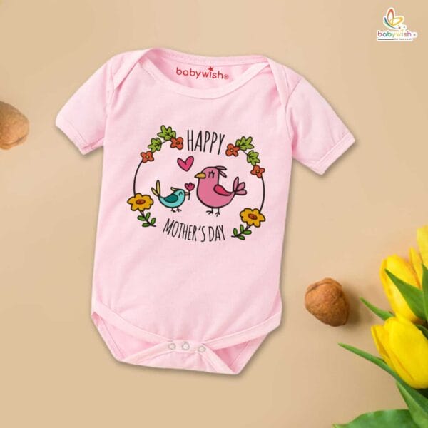 Mothers Day Special Baby Outfit Half Sleeve Unisex Romper Onesies for Newborn baby - Image 3