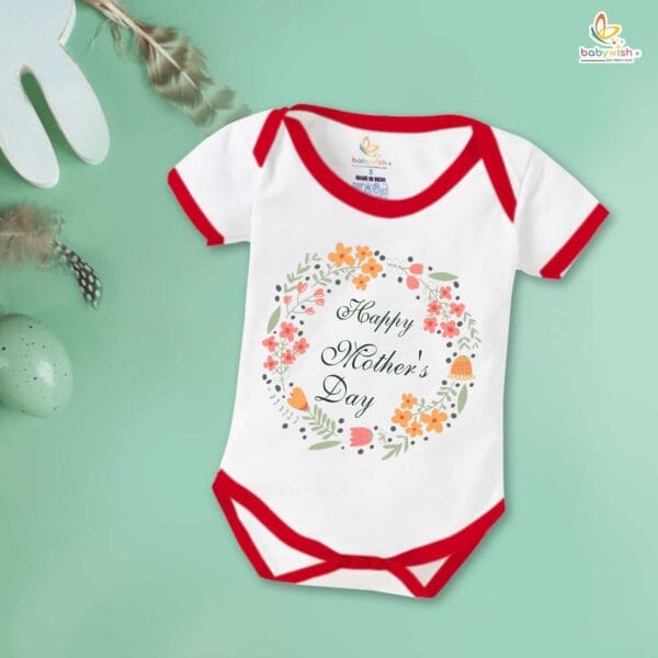 Mothers Day Special Baby Outfit Half Sleeve Unisex Romper Onesies for Newborn baby - Image 5