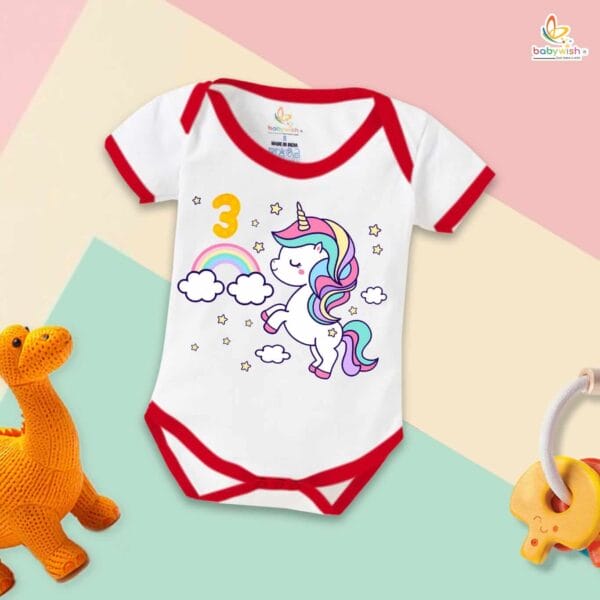Three month unisex baby romper half sleeve round neck onesie - Image 5