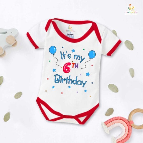Six month unisex baby romper half sleeve round neck onesie - Image 5