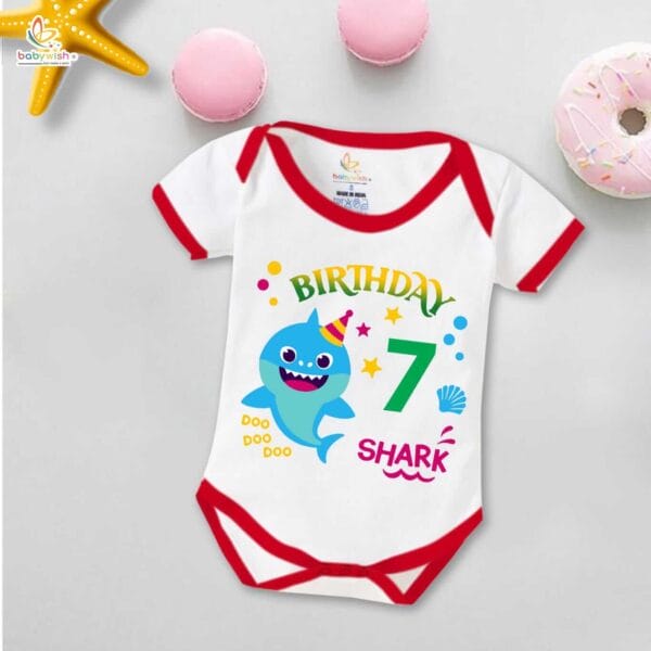 Seven month unisex baby romper half sleeve round neck onesie - Image 5
