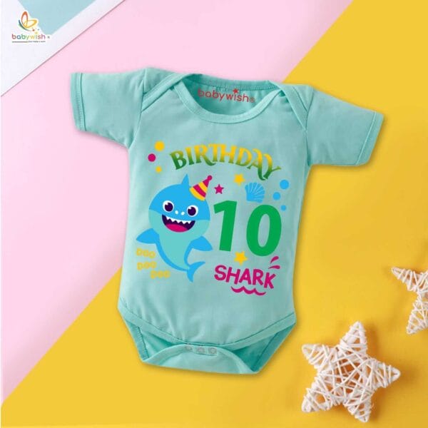 Ten month unisex baby romper half sleeve round neck onesie - Image 2