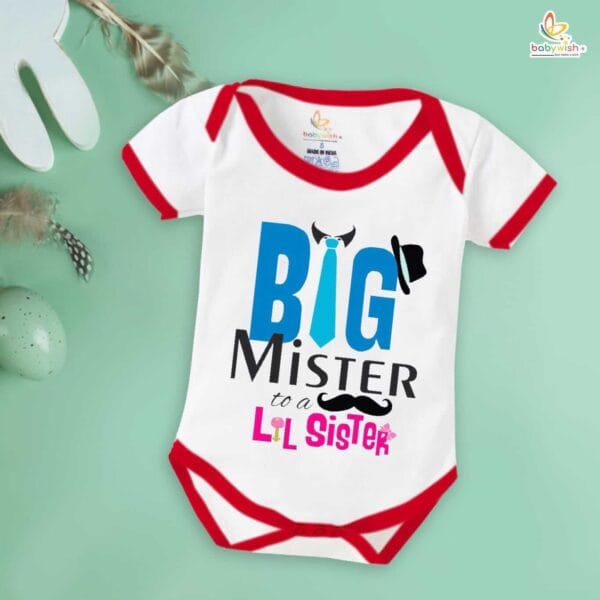 Babywish Rakshabandhan Romper Brother Sister Matching dress Rakshabandhan gift for Rakhi - Image 2
