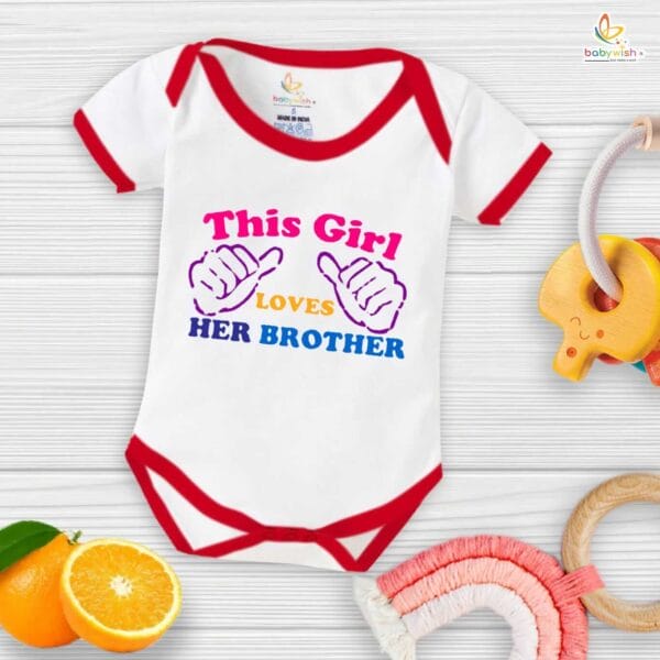 Babywish Rakshabandhan Romper Brother Sister Matching dress Rakshabandhan gift for Rakhi - Image 2