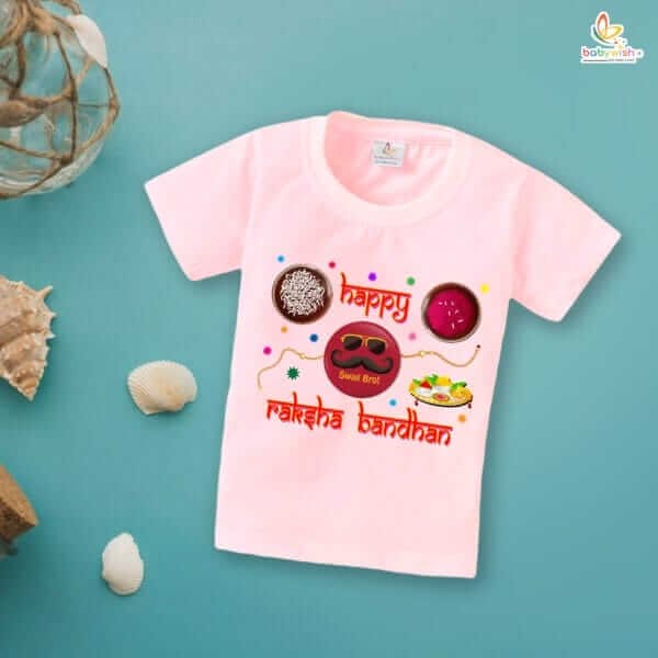 Babywish Rakshabandhan T-Shirt Brother Sister Matching dress Rakshabandhan gift for Rakhi Tee - Image 4
