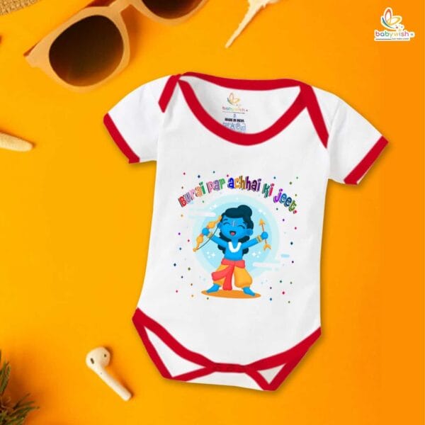 Ramnavmi Festivals Newborn Girl's Tutu Skirt & Romper Navratri Print Onesies bodysuits for baby - Image 5