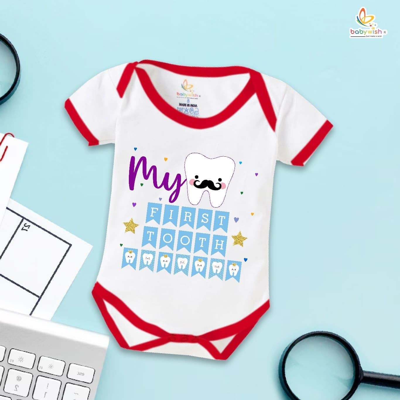 Babywish First Tooth Romper Clothes My First Tooth Bodysuits My First Tooth