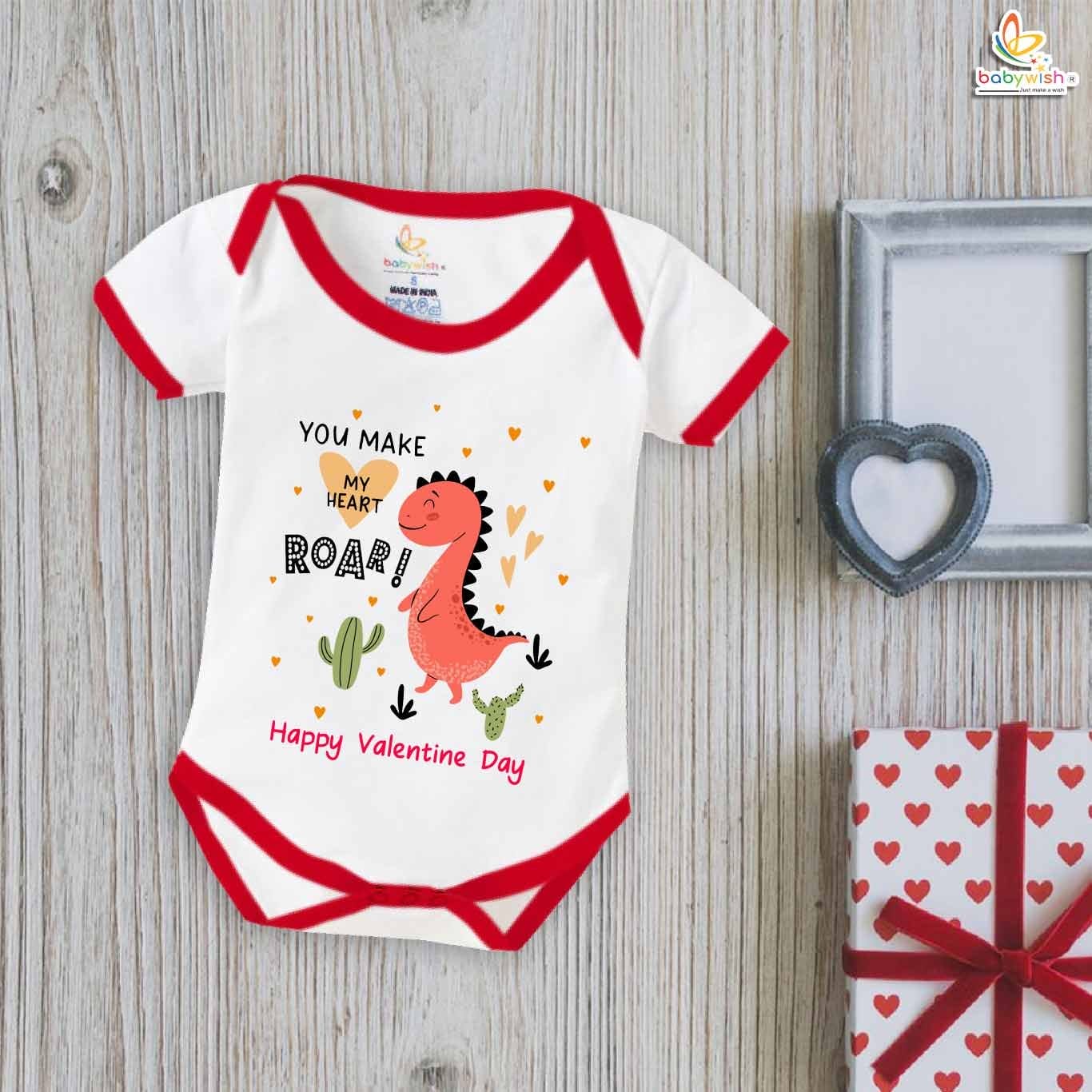 Babywish Valentine Day Romper Clothes My First Valentine Day Bodysuits You Make My Heart Roar!
