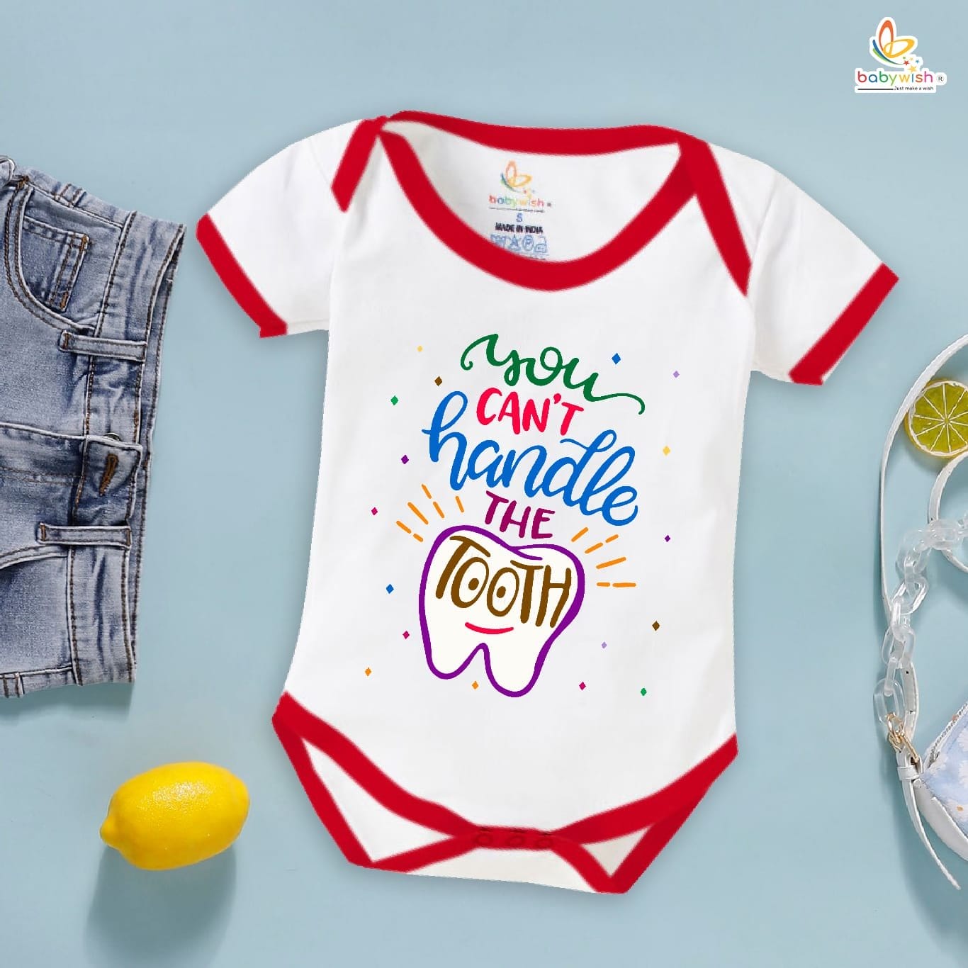 Babywish First Tooth Romper Clothes My First Tooth Bodysuits You Can't Handle the tooth