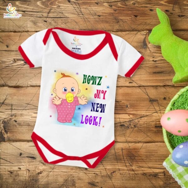 Newborn mundan ceremony clothes Bodysuit romper for Unisex Onesies Infant Half Sleeve | HOWZ MY NEW LOOK | - Image 5