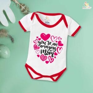Mothers Day Special Baby Outfit Half Sleeve Unisex Romper Onesies for Newborn baby