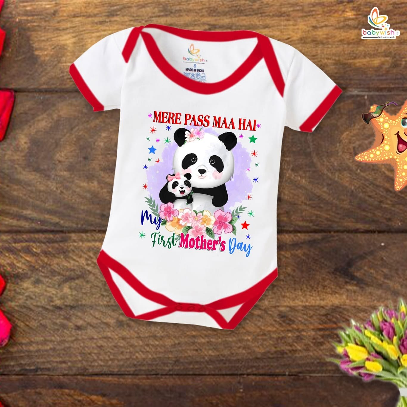 Mothers Day Special Baby Outfit Half Sleeve Unisex Romper Onesies for Newborn baby