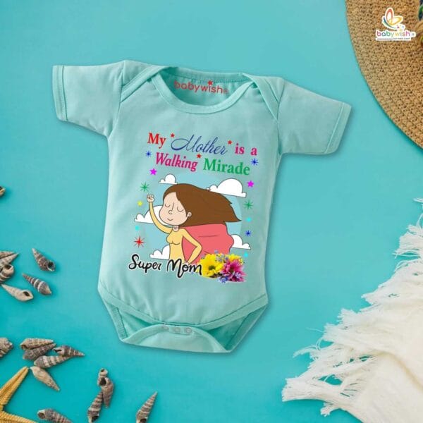 Mothers Day Special Baby Outfit Half Sleeve Unisex Romper Onesies for Newborn baby - Image 3
