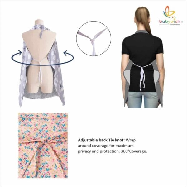 Nursing covers for Mother Breathable feeding cover for Breastfeeding 360° Coverage Protection Cover - Pink Flower Island - Image 6