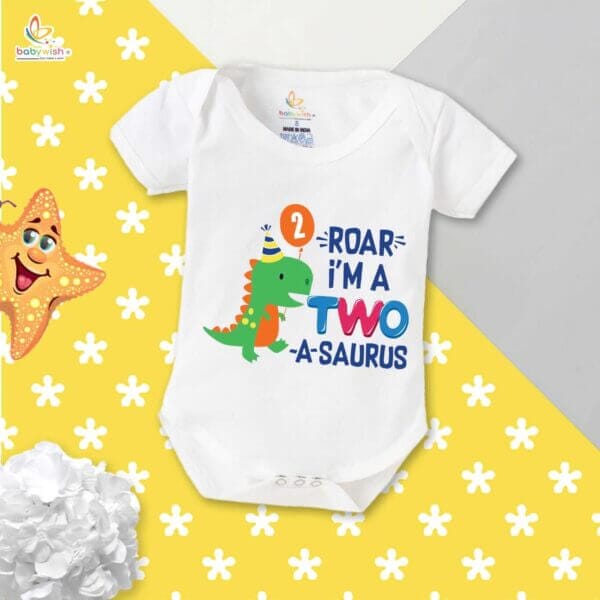 Two month unisex baby romper half sleeve round neck onesie - Image 2