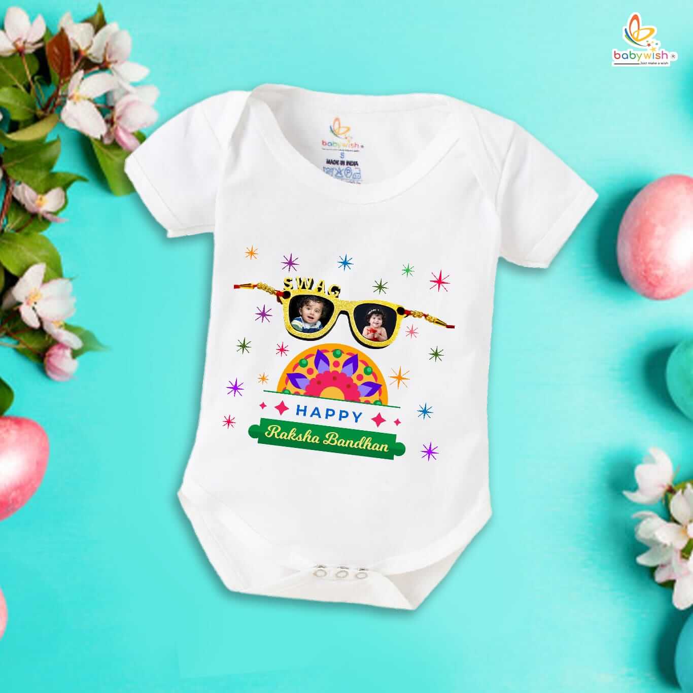 Babywish Rakshabandhan Romper Brother Sister Matching dress Rakshabandhan gift for Rakhi