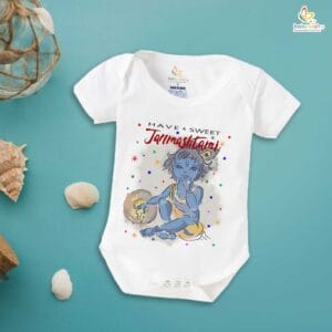 Babywish Krishna Janmashtami Romper Brother Sister Matching dress for KRIS JANM