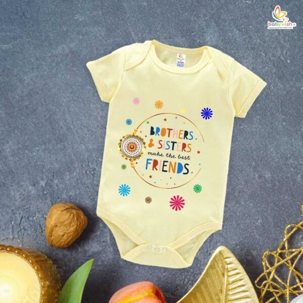 Babywish Rakshabandhan Romper Brother Sister Matching dress Rakshabandhan gift for Rakhi - Image 3