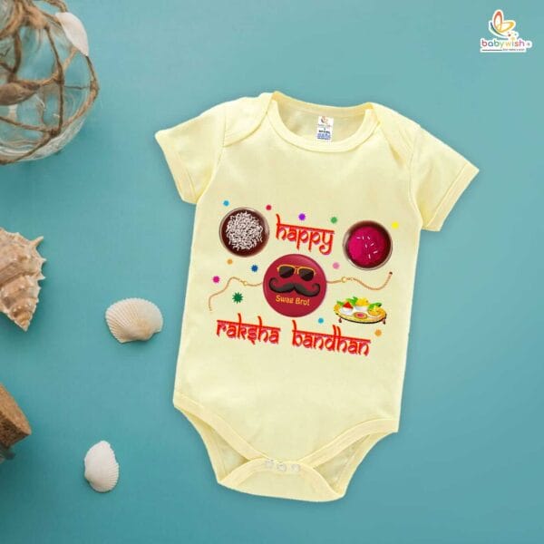 Babywish Rakshabandhan Romper Brother Sister Matching dress Rakshabandhan gift for Rakhi - Image 3