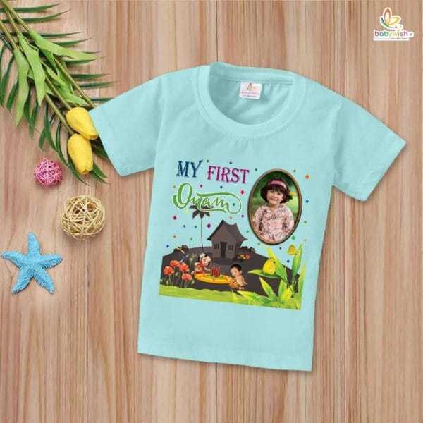 Babywish Onam Festivals Boys and Girls T-Shirt  Onam T-Shirts Half Sleeve - Image 2