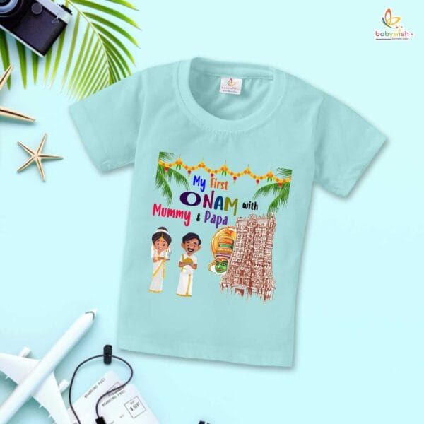 Babywish Onam Festivals Boys and Girls T-Shirt  Onam T-Shirts Half Sleeve - Image 2