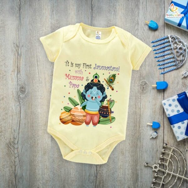 Babywish Dahi Handi Romper Brother Sister Matching dress for DHNDI - Image 3