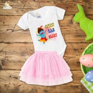 Ramnavmi Festivals Newborn Girl's Tutu Skirt & Romper Navratri Print Onesies bodysuits for baby
