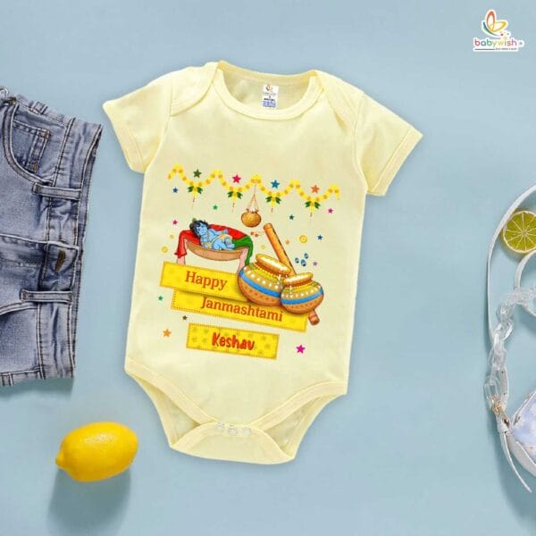 Babywish Dahi Handi Romper Brother Sister Matching dress for DHNDI - Image 3