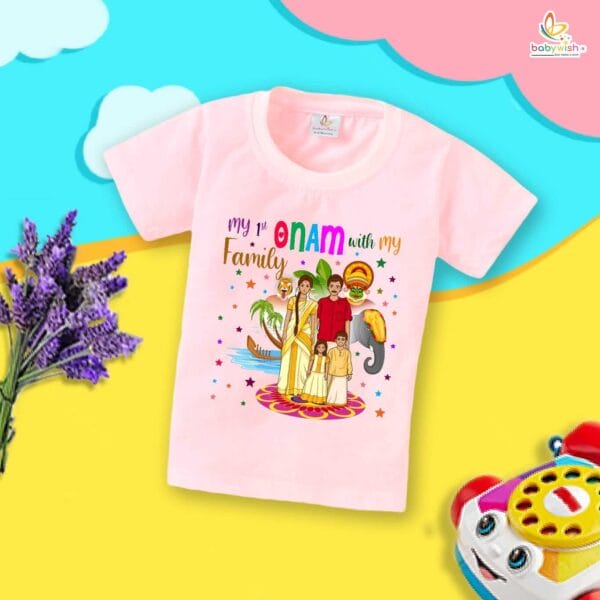 Babywish Onam Festivals Boys and Girls T-Shirt  Onam T-Shirts Half Sleeve - Image 2
