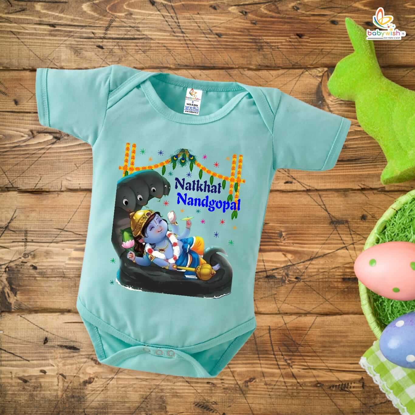 Dahi Handi Romper for Kids, Brother Sister Matching Dress, Cute Half Sleeve Onesie for Boys and Girls, Festive Dahi Handi Celebration Outfit Babywish - Image 5