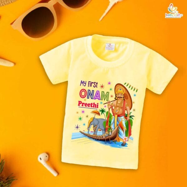 Babywish Onam Festivals Boys and Girls T-Shirt  Onam T-Shirts Half Sleeve - Image 2