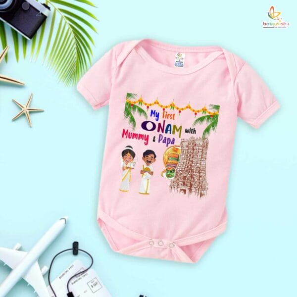 Babywish Onam Romper Brother Sister Matching dress for ONAM - Image 4
