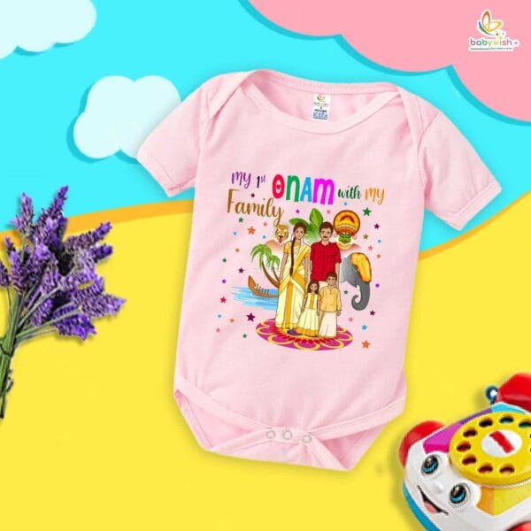 Babywish Onam Romper Brother Sister Matching dress for ONAM - Image 4