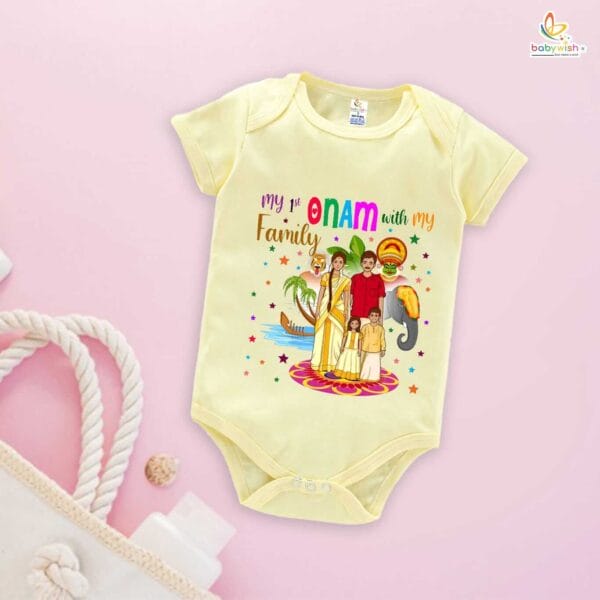 Babywish Onam Romper Brother Sister Matching dress for ONAM - Image 3