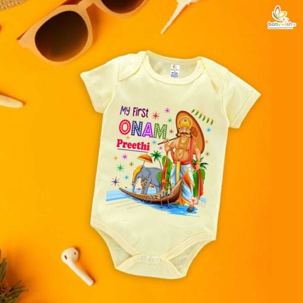 Babywish Onam Romper Brother Sister Matching dress for ONAM - Image 3