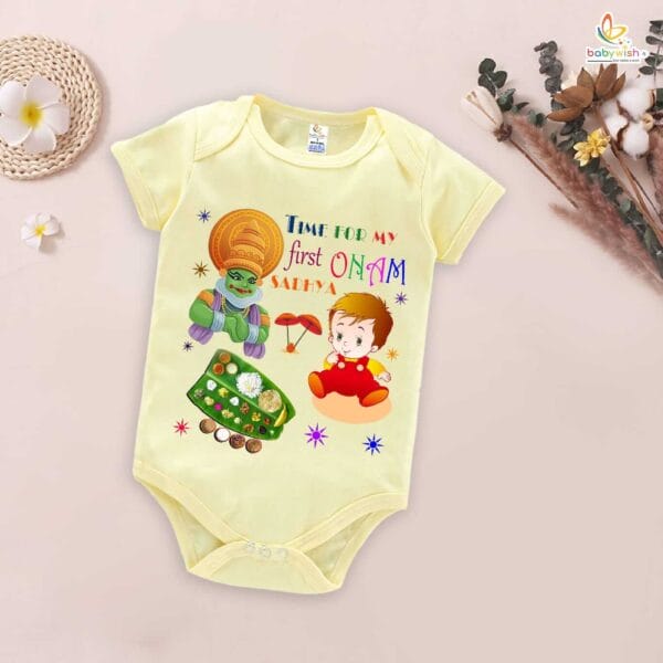 Babywish Onam Romper Brother Sister Matching dress for ONAM - Image 3