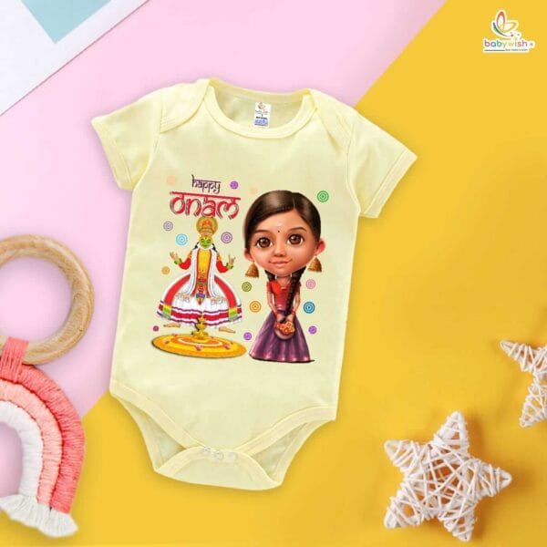 Babywish Onam Romper Brother Sister Matching dress for ONAM - Image 3