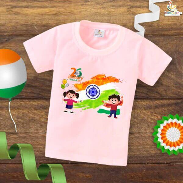 Babywish Republic Day T-shirt My First Republic Day T-shirt 26th January Republic Day Boy & Girl Print - Image 3