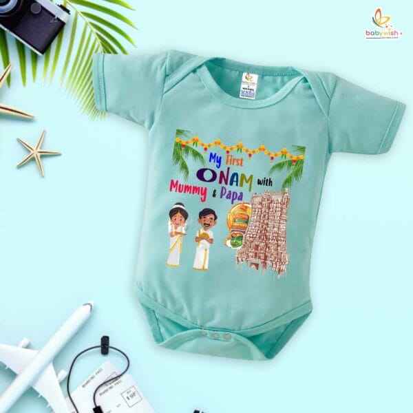 Babywish Onam Romper Brother Sister Matching dress for ONAM - Image 5